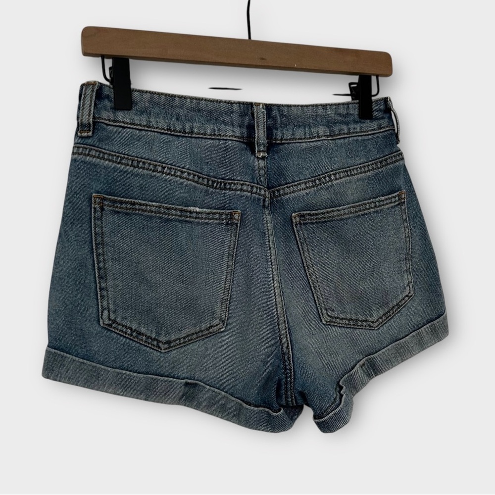 Pacsun Denim Jean Mom Shorts Women’s Size 26 Medium Wash 100% Cotton - Picture 4 of 7